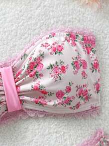 Soleia 全新碎花比基尼套装，清爽度假风露肩圣诞上衣，适合学校返校服装，女士返校秋季服装，哥特女装，俱乐部服装，女士性感万圣节服装，外出服装，音乐会服装，乡村音乐会服装 - 彩色 - 查看 4