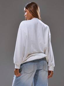 MUSERA V Neck Plunge Oversize Sweater Graphic Print Summer Spring Streetwear Y2K Cool Girl Cute City Muse