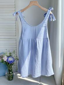 Comfortcana Mono de mujer con nudo tejido en azul claro