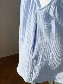 Comfortcana Mono de mujer con nudo tejido en azul claro