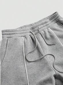 Manfinity EMRG Men's Letter Print Drawstring Waist Pocketed Casual Sweatpants