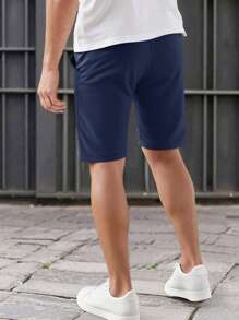 Manfinity Homme Men's Casual Straight Leg Shorts, Summer Fashion Shorts