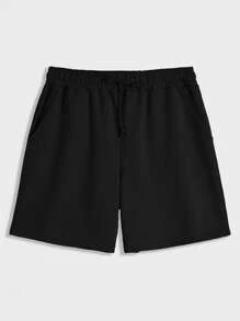 RueChic Bộ áo phông ngắn tay màu trơn và quần short cho nam, trang phục thường ngày mùa hè - Xám - Xem 4