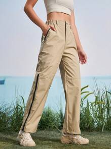 In My Nature 女士自然徒步、露营、徒步旅行、城市通勤徒步裤 - 卡其色 - 查看 9