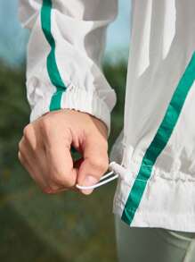 In My Nature Áo khoác chống nắng cổ khóa kéo dài tay cho nữ - trắng - Xem 11