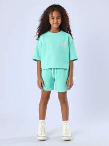 SUMWON Bộ đồ hai mảnh họa tiết hoa Hawaii cho kỳ nghỉ hè trên bãi biển của Island Girl - màu xanh lá - Xem 2