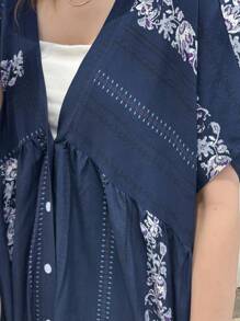 FRIFUL Vestido de mujer con estampado de bloques de color y rayas, cuello en V profundo oversize, estilo de vacaciones y exótico, ropa de verano para mujer, ropa de verano para mujer, ropa de mujer, ropa de mujer talla grande, vestidos de verano formales para el trabajo, vestidos de fiesta, vestidos de playa