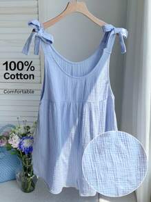 Comfortcana Mono de mujer con nudo tejido en azul claro