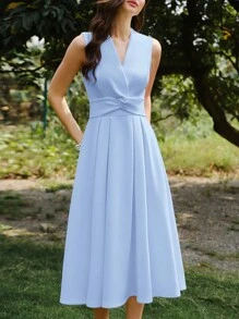 Vintamour 复古优雅女装度假工作装 女式夏季服装 女式夏季连衣裙 白色连衣裙 复活节连衣裙 女式舞会连衣裙 女式白色连衣裙 女式春季服装 夏装 度假装 女式婚礼宾客礼服 女式春季连衣裙 女式连衣裙 夏季防晒裙 女式正式连衣裙 毕业礼服 女式连衣裙 优雅度假装 女士生日装 - 淺藍色 - 查看 3