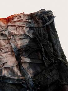 Amplova 扎染印花流苏抹胸连身裤 - 橘色 - 查看 3