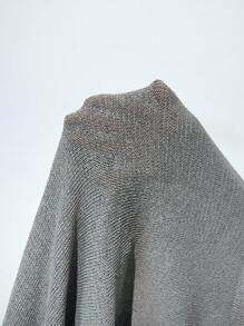 Maija 2025秋冬新款灰色串珠纱针织镂空系带蝴蝶结露肩毛衣连衣裙，优雅都市浪漫端庄质朴Y2K乡村音乐节复古韩国机场旅行街头婚礼嘉宾生日万圣节商务休闲办公室约会派对郊游机场返校秋冬女装 - 深灰色 - 查看 10