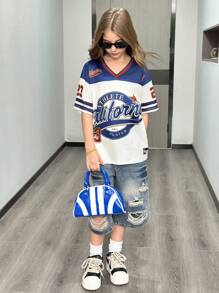 Wildeya Street Style Loose Fit Tween GirlsT-Shirt