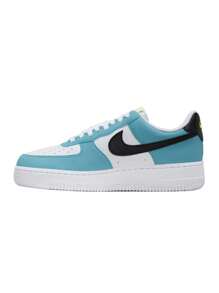 Nike Air Force 1 '07 Men's Sneakers Teal Blue/Black/White/Neon Green HJ9571-400 - Teal Blue/Black/White/Neon Green - View 4