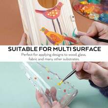 SHEIN Set de peinture acrylique pour tissus, kit de peinture lisse pour vêtements, chaussures, débutants et artistes, peinture textile permanente, rentrée scolaire, fournitures scolaires