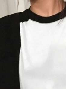 T-shirt à manches courtes raglan avec grand nœud imprimé, décontracté et élégant pour fille