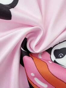 Snug Zone Plus Size Panda Print Elastic Waist Loose Pajama Bottoms