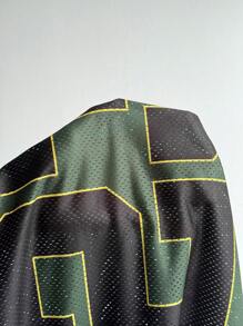 Coolane Women's Spring And Summer For Festival And Going Out Vintage Y2K Number Pattern Graphics Baseball Jersey Black Jersey T-Shirt - Multicolor - View 6