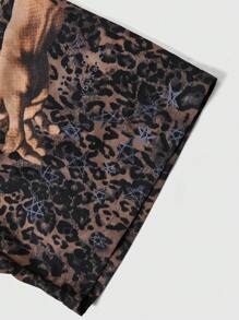 ROMWE MEN Street Life 男士印花梭织休闲短裤，适合春夏季 - 彩色 - 查看 4