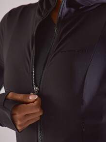 Musera Sport Áo khoác có mũ, ôm sát, khóa kéo, có túi, thích hợp cho hoạt động thể thao, tập gym, thể dục. - màu đen - Xem 7