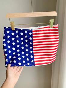 Comfortcana 女士时尚美式印花迷你裙（夏季） - 彩色 - 查看 6