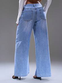 MUSERA Low Rise Wide Leg Oversized Jeans Spring, Summer, Streetwear, Y2k, Cool Girl,City Muse