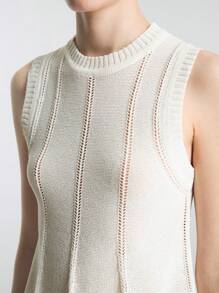 Ontre 女式无袖纯色针织休闲衬衫，适合海滩、度假、办公室、海滩派对、独立日、圣约翰节，2025 年夏季 - 白色 - 查看 6