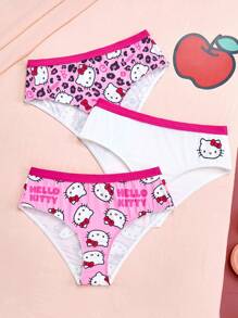 HELLO KITTY AND FRIENDS | SHEIN سروال داخلي قصير ملائم للمقاسات الكبيرة بنمط كرتوني جميل