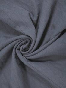 Louniche Women Vacation Leisure Solid Color Batwing Sleeve Shirt - Blue - View 8