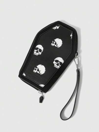 Grunge Punk Punk Style Multi-Purpose Credit Card Holder, Gothic Cross Coin Purse, Fashionable Travel Party Y2K Zipper Bag, Unisex