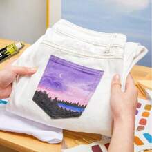 SHEIN Set de peinture acrylique pour tissus, kit de peinture lisse pour vêtements, chaussures, débutants et artistes, peinture textile permanente, rentrée scolaire, fournitures scolaires