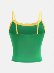 Girlism TEENGIRL 夏季撞色字母印花运动修身吊带背心和短裤两件套，牙买加图案印花套装，运动休闲套装