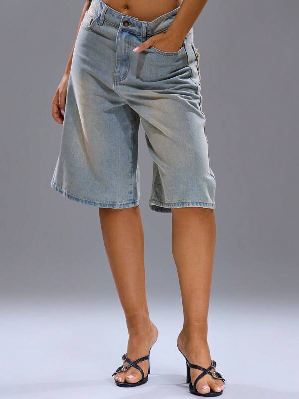 MUSERA Baggy Loose Fit Shorts Graphic Patch Detail Back Pockets Summer Spring Streetwear Y2K Cool Girl Cute City Muse Back To School