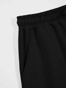 RueChic Bộ áo phông ngắn tay màu trơn và quần short cho nam, trang phục thường ngày mùa hè - Xám - Xem 8