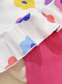 SHEIN Playful Pals Set de 2 piezas/paquete de top de tirantes de color vivo + shorts para recién nacidos/bebés niñas primavera/verano, de 0 a 3 años - Rosa - Ver 7