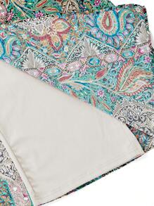 Ellevyn 女士优雅度假风格花卉印花前开襟圆领连体裤