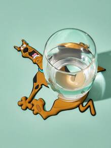 SCOOBY-DOO X SHEIN 趣味狗狗杯垫，实用桌面保护垫，礼品，饮水垫 - 棕色 - 查看 5