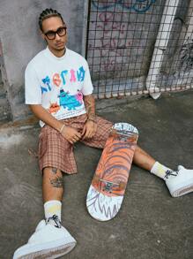 PAVTROS Manfinity Streetrush Manfinity Streetrush Men's Monster Graphic Couple T-Shirt, Matching Boyfriend And Girlfriend Tee ,Men S Streetwear Shirts , Shirts Graphic Shirts , Graphic T-Shirts,Boy Friend Gifts,Graphic Tees,Graphic Tees Men,Hip-Hop Street,I Love My Girlfriends - Multicolor - View 6