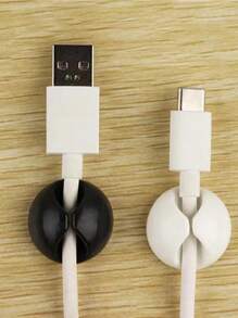 5 piezas/10 piezas Clip de gestión de cables conveniente para escritorio, cama y pared - Multicolor - Ver 3