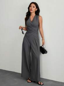SHEIN PETITE Women's Suits, Elegant For Commuting In Fall/Winter