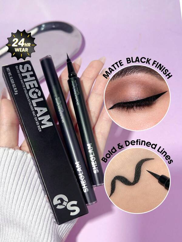 SHEGLAM Oh So Rich Eyeliner Mat Absolvire Zi De NașTere Vacanță Vară Toamnă Y2K Elegant Modă Femei Machiaj Cosmetice Petrecere Plajă CăLăTorie Camping ÎN Aer Liber ȘCoală Campus Excursie Festivaluri Decor Cadou Cadou Trandafir Fată Cosplay Cel Mai Bun Culoare Farmec Atmosferă