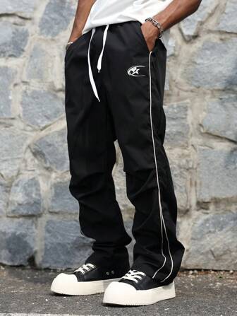 Manfinity Hypemode Men's Casual Star Print Drawstring Waist Pants