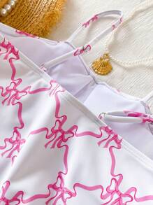 Maillot de bain une pièce pour pré-adolescente avec imprimé papillon, idéal pour les vacances à la plage