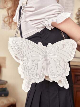 Fairycore Bolso de hombro con lazo bordado de piel de PU, para fiesta, regalo, viaje