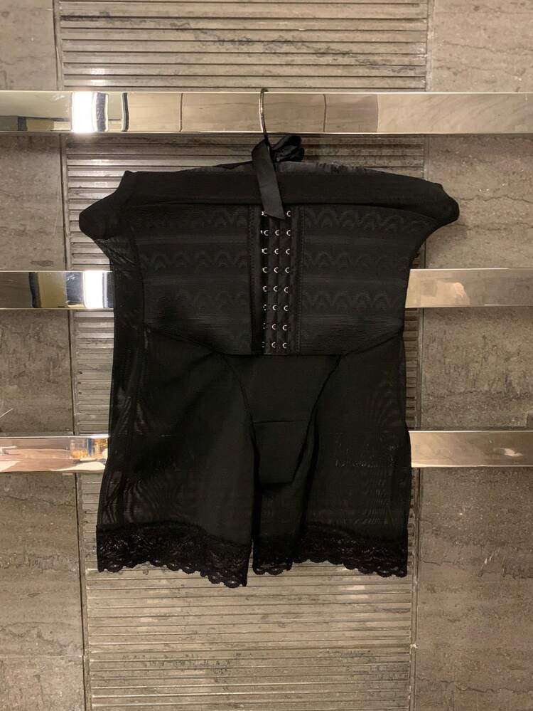 Semi-Sheer Fitted Front Closure Waist Trainer For Women