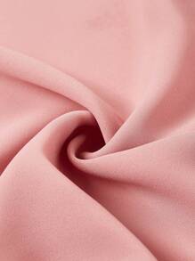 Ellevyn 2pcs/Set Women Solid Color Crew Neck Short Sleeve Long Top And Floral Print Pants - Dusty Pink - View 6