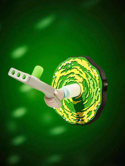 Rick and Morty X SHEIN Ímã de geladeira 3D do ônibus espacial interestelar, presente engraçado