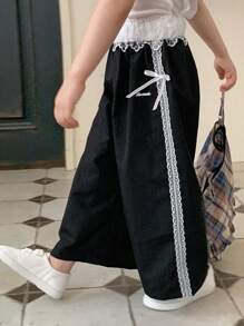 DAZY 年轻女孩二合一休闲中长宽松裤