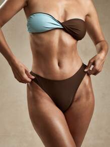 AiiRZ Bandeau Two Tone Reversable Bikini Set - Multicolor - View 5