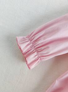 Souflis Souflis Robe de princesse élégante de style palais pour bébé fille, col et manchettes en dentelle multi-couches, col de princesse avec petit revers à broderie florale de palais, pour l'automne/hiver