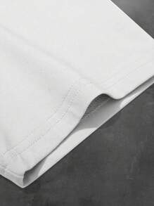 Manfinity Homme 2 Stücke/Set Männer Rundhals Kurzarm Lässig Top Und Shorts Set, Sommer, Drop-Shoulder